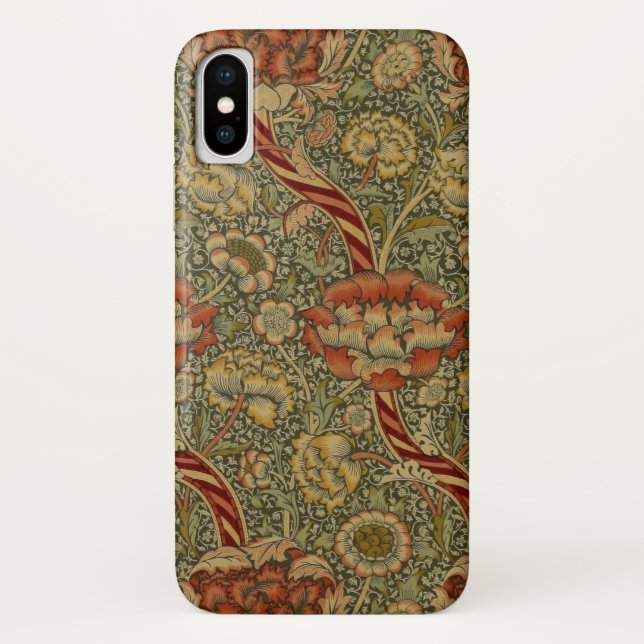 William Morris Wandle English Floral Damask Design Case-Mate iPhone Case (Back)