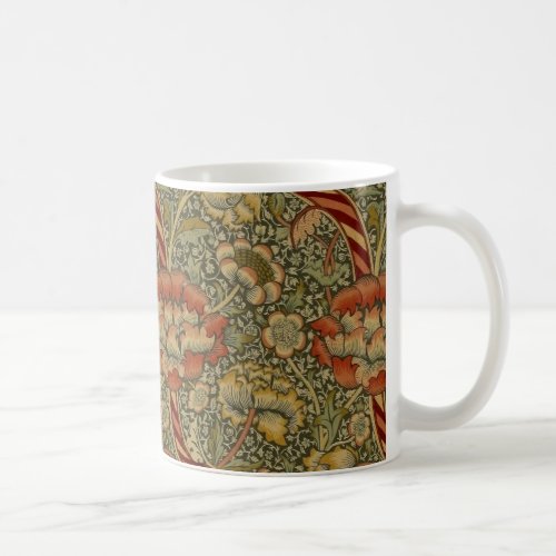 William Morris Wandle English Floral Damask Design Coffee Mug
