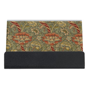 William Morris Wandle English Floral Damask Design Desk Business Card Holder
