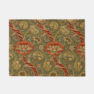 William Morris Wandle English Floral Damask Design Doormat