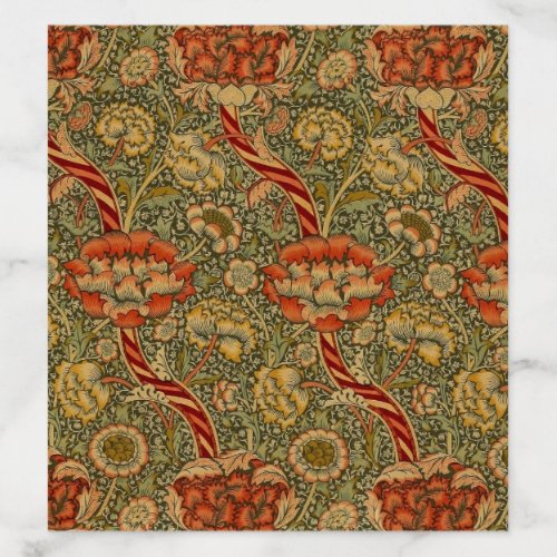 William Morris Wandle English Floral Damask Design Envelope Liner