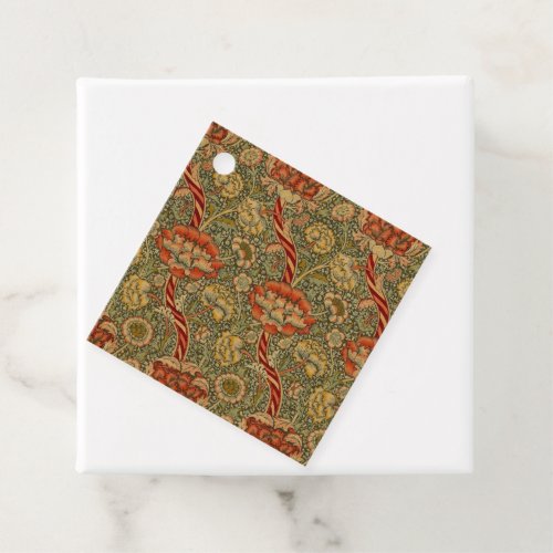 William Morris Wandle English Floral Damask Design Favor Tags