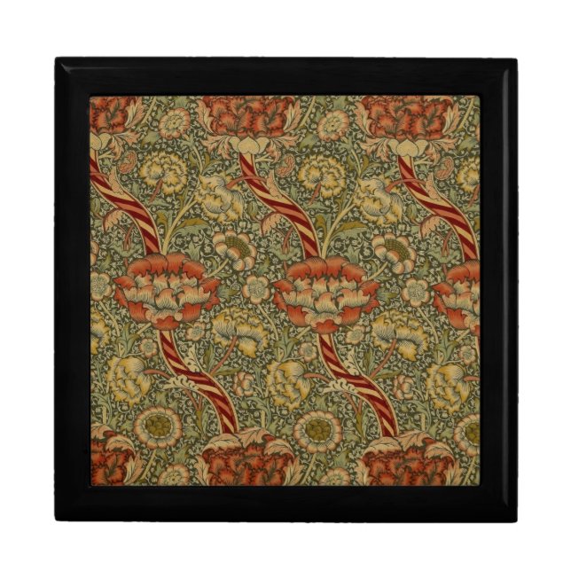 William Morris Wandle English Floral Damask Design Gift Box (Front)