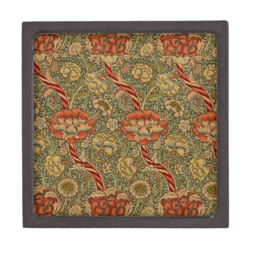 William Morris Wandle English Floral Damask Design Gift Box