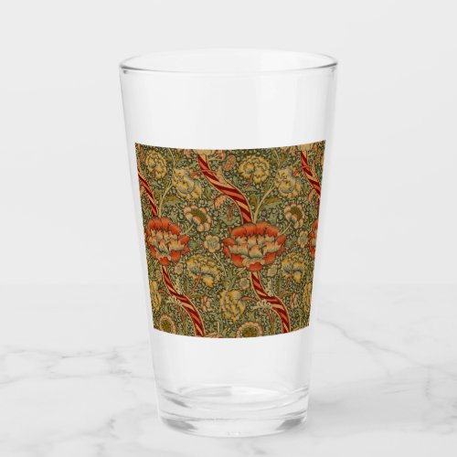 William Morris Wandle English Floral Damask Design Glass