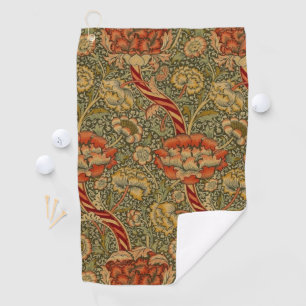 William Morris Wandle English Floral Damask Design Golf Towel