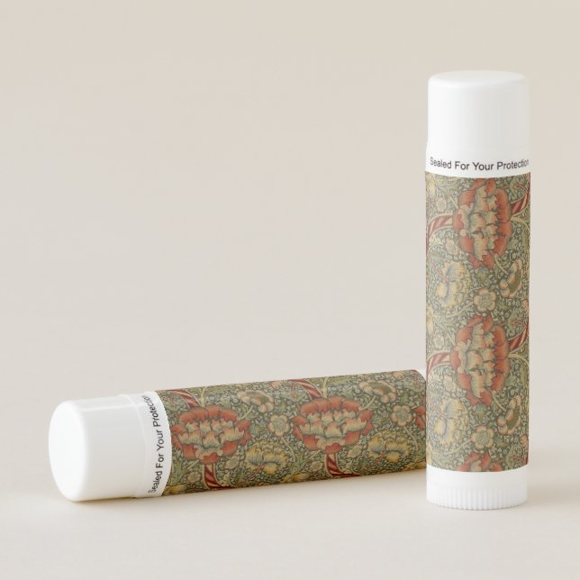 William Morris Wandle English Floral Damask Design Lip Balm (Front)