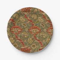 William Morris Wandle English Floral Damask Design