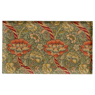 William Morris Wandle English Floral Damask Design Place Card Holder