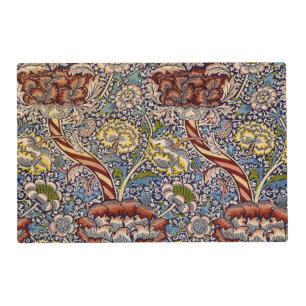 William Morris Wandle English Floral Damask Design Placemat