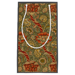 William Morris Wandle English Floral Damask Design Small Gift Bag