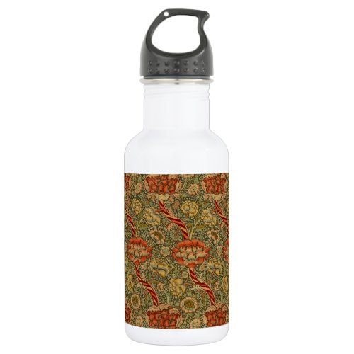 William Morris Wandle English Floral Damask Design Stainless Steel Water Bottle