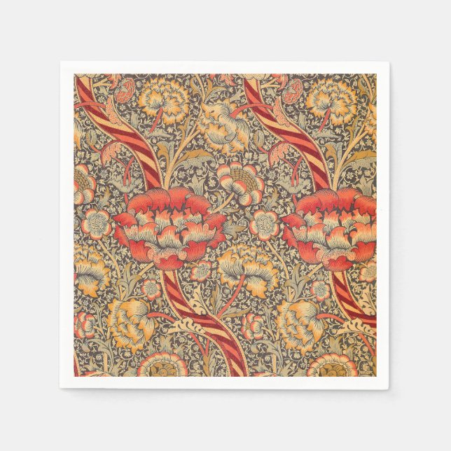 William Morris Wandle for Chintz Design Napkins (Front)
