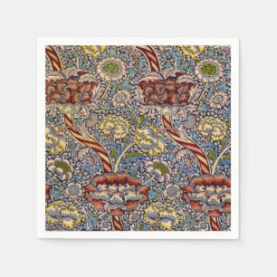 William Morris Wandle Navy Blue Floral Art Napkins