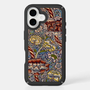 William Morris Wandle Navy Blue Floral Art iPhone 16 Case