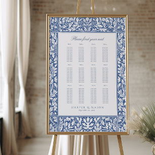 William Morris Wedding Seating Chart Foam Board