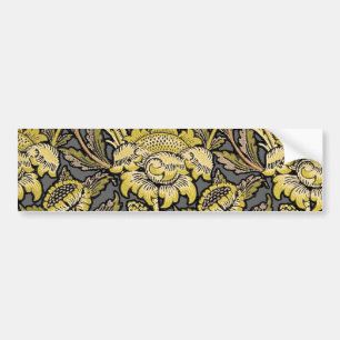 William Morris Wey Floral Arts Crafts Wallpaper Bumper Sticker