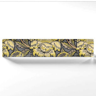 William Morris Wey Floral Arts Crafts Wallpaper Desk Name Plate