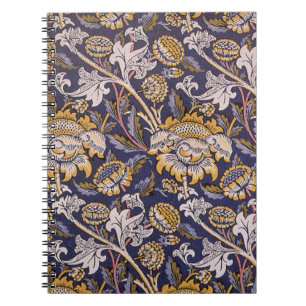 William Morris Wey Floral Arts Crafts Wallpaper Notebook