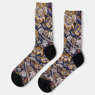 William Morris Wey Floral Arts Crafts Wallpaper Socks