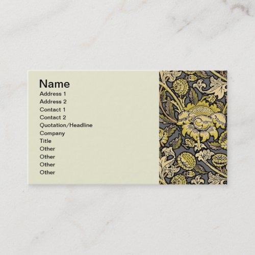 William Morris Wey Floral Wallpaper Business Card