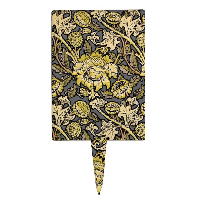 William Morris Wey Floral Wallpaper Cake Topper (Front)