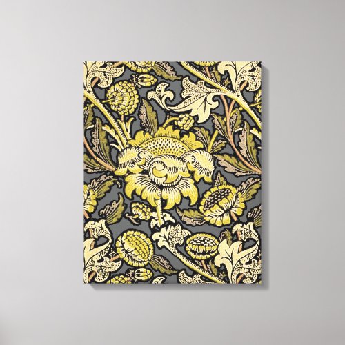 William Morris Wey Floral Wallpaper Canvas Print