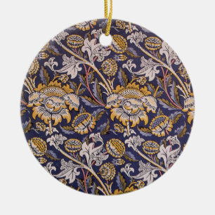 William Morris Wey Floral Wallpaper Ceramic Ornament