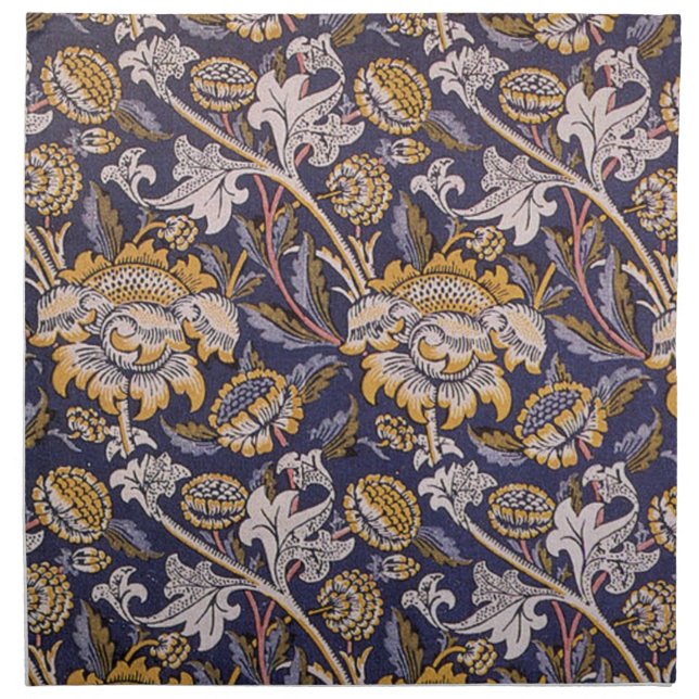 William Morris Wey Floral Wallpaper Cloth Napkin (Front)