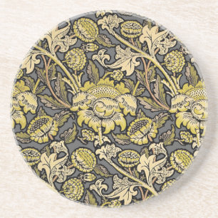 William Morris Wey Floral Wallpaper Coaster