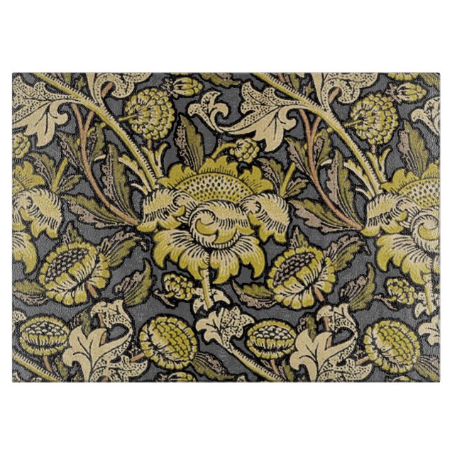 William Morris Wey Floral Wallpaper Cutting Board (Front)