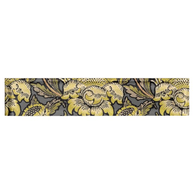 William Morris Wey Floral Wallpaper Desk Name Plate (Front)