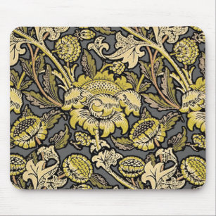 William Morris Wey Floral Wallpaper Mouse Pad