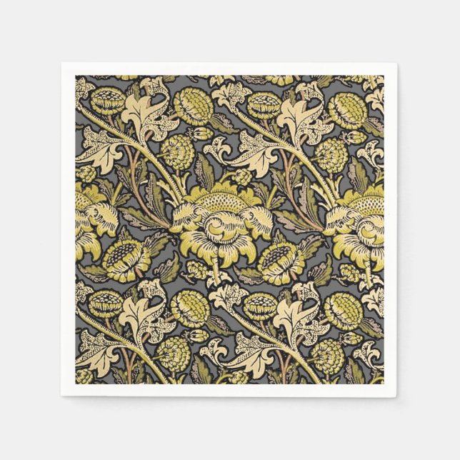 William Morris Wey Floral Wallpaper Napkins (Front)
