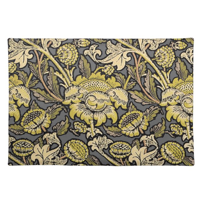 William Morris Wey Floral Wallpaper Placemat (Front)
