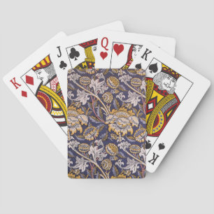 William Morris Wey Floral Wallpaper Poker Cards