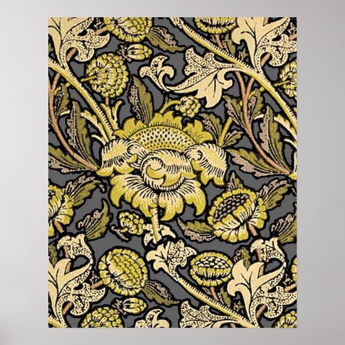 William Morris Wey Floral Wallpaper Poster