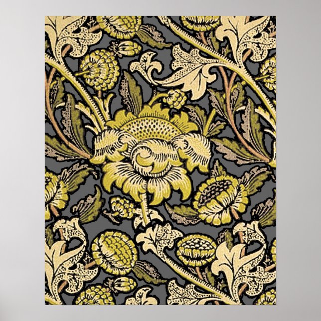 William Morris Wey Floral Wallpaper Poster (Front)