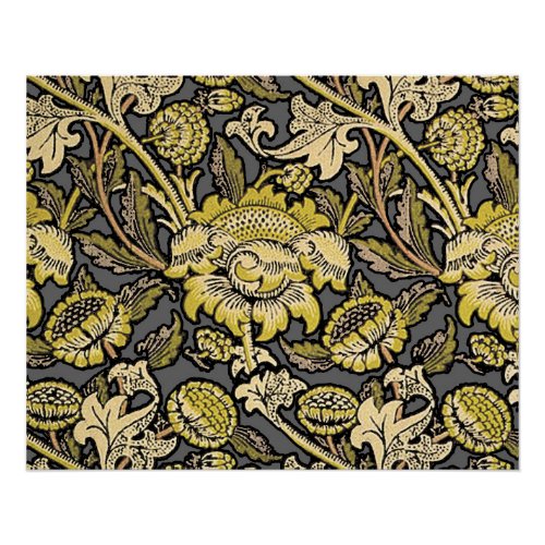 William Morris Wey Floral Wallpaper Poster