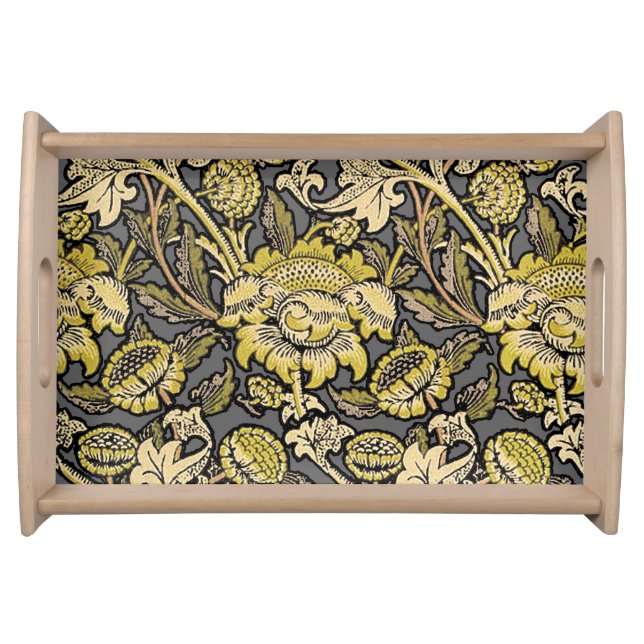 William Morris Wey Floral Wallpaper Serving Tray (Front)