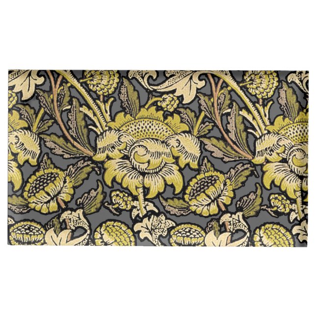 William Morris Wey Floral Wallpaper Table Card Holder (Front)