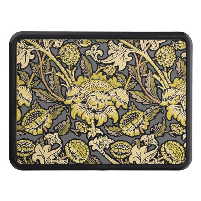 William Morris Wey Floral Wallpaper Trailer Hitch Cover (Front)