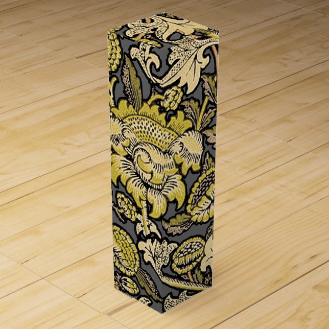 William Morris Wey Floral Wallpaper Wine Gift Box (Front)