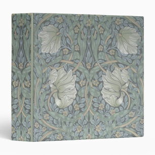 William Morris White Poppies 1.5" Ring Binder