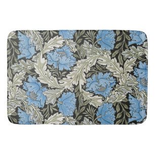 William Morris Wild Blue Poppies Bath Mat