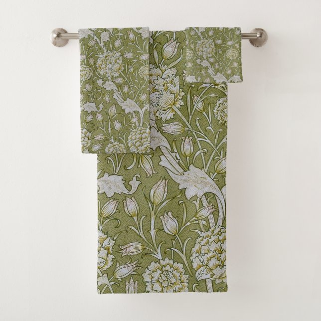 William Morris Wild Tulip Bath Towel Set (Insitu)