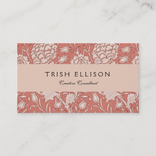 William Morris Wild Tulip Classic Victorian Design Business Card