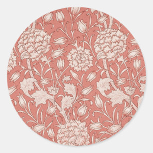 William Morris Wild Tulip Classic Victorian Design Classic Round Sticker