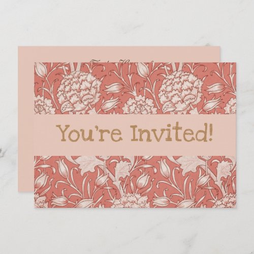 William Morris Wild Tulip Classic Victorian Design Invitation