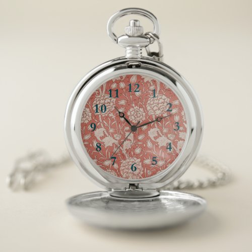 William Morris Wild Tulip Classic Victorian Design Pocket Watch